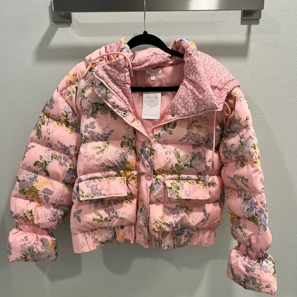 TCEC Pink Floral Puffer Jacket - Picture 1 of 4